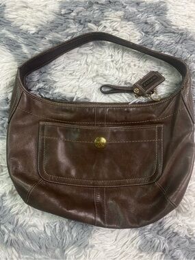 Vintage Coach 11283 Y2K Brown Leather Ergo Hobo Shoulder Bag Handbag Purse